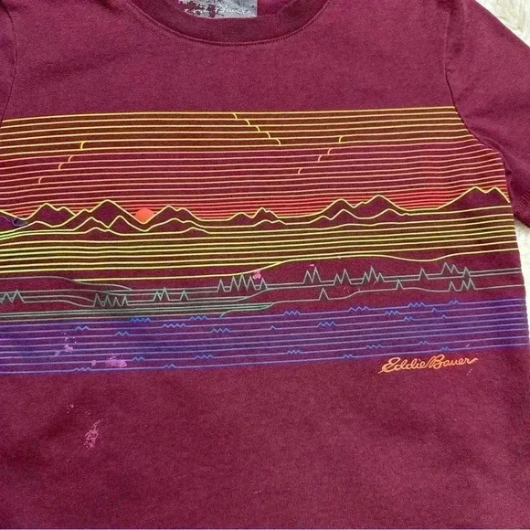Eddie Bauer T-Shirt Burgundy Size 6 - Picture 8 of 16